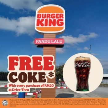 Burger-King-Drive-Thru-VIP-Free-Coke-Promotion-350x349 - Johor Kedah Kelantan Kuala Lumpur Melaka Negeri Sembilan Online Store Pahang Penang Perak Perlis Promotions & Freebies Putrajaya Sabah Sarawak Selangor Terengganu 