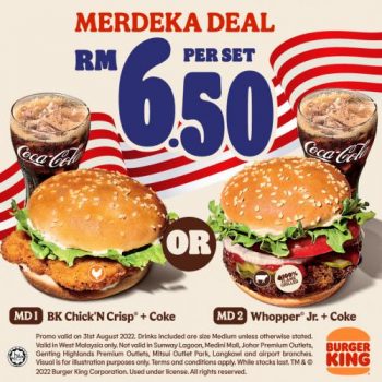 Burger-King-Merdeka-Promotion-350x350 - Beverages Burger Food , Restaurant & Pub Johor Kedah Kelantan Kuala Lumpur Melaka Negeri Sembilan Pahang Penang Perak Perlis Promotions & Freebies Putrajaya Selangor Terengganu 