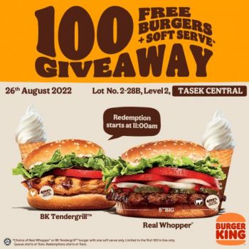 Burger-King-Opening-Promotion-at-Tasek-Central-1-350x350 - Beverages Burger Food , Restaurant & Pub Johor Promotions & Freebies 