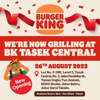 Burger-King-Opening-Promotion-at-Tasek-Central-350x350 - Beverages Burger Food , Restaurant & Pub Johor Promotions & Freebies 