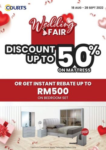 COURTS-Wedding-Fair-Promo-350x495 - Beddings Furniture Home & Garden & Tools Home Decor Johor Kedah Kelantan Kuala Lumpur Melaka Negeri Sembilan Online Store Pahang Penang Perak Perlis Promotions & Freebies Putrajaya Sabah Sarawak Selangor Terengganu 