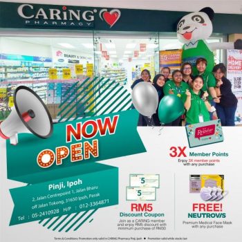 Caring-Pharmacy-Opening-Promotion-at-Pinji-Ipoh-350x350 - Beauty & Health Health Supplements Perak Personal Care Promotions & Freebies 