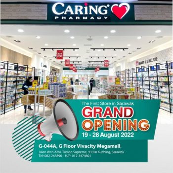 Caring-Pharmacy-Opening-Promotion-at-Vivacity-Megamall-350x350 - Beauty & Health Health Supplements Personal Care Promotions & Freebies Sarawak 