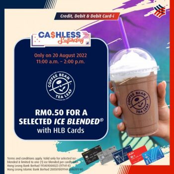 Coffee-Bean-Hong-Leong-Bank-Cards-RM0.50-Ice-Blended-Promotion-350x350 - Bank & Finance Beverages Food , Restaurant & Pub Hong Leong Bank Johor Kedah Kelantan Kuala Lumpur Melaka Negeri Sembilan Pahang Penang Perak Perlis Promotions & Freebies Putrajaya Sabah Sarawak Selangor Terengganu 