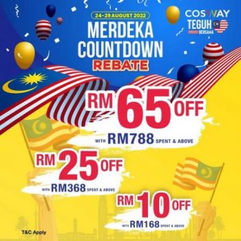 Cosway-Merdeka-Countdown-Rebate-Promotion-350x350 - Beauty & Health Cosmetics Health Supplements Johor Kedah Kelantan Kuala Lumpur Melaka Negeri Sembilan Online Store Others Pahang Penang Perak Perlis Personal Care Promotions & Freebies Putrajaya Sabah Sarawak Selangor Terengganu 