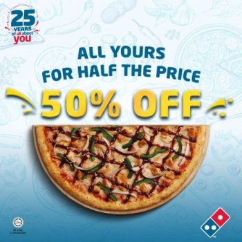 Dominos-Pizza-50-OFF-Pizza-Promotion-350x350 - Beverages Food , Restaurant & Pub Johor Kedah Kelantan Kuala Lumpur Melaka Negeri Sembilan Pahang Penang Perak Perlis Pizza Promotions & Freebies Putrajaya Sabah Sarawak Selangor Terengganu 