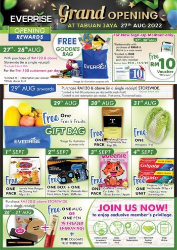 Everrise-Grand-Opening-Rewards-350x495 - Promotions & Freebies Sarawak Supermarket & Hypermarket 