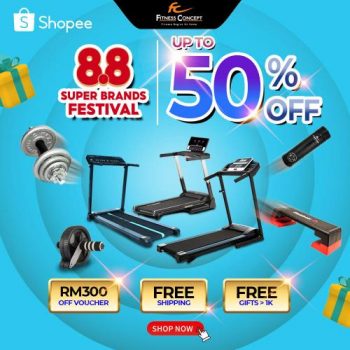 Fitness-Concept-Shopee-8.8-Promotion-350x350 - Fitness Johor Kedah Kelantan Kuala Lumpur Melaka Negeri Sembilan Pahang Penang Perak Perlis Promotions & Freebies Putrajaya Sabah Sarawak Selangor Sports,Leisure & Travel Terengganu 