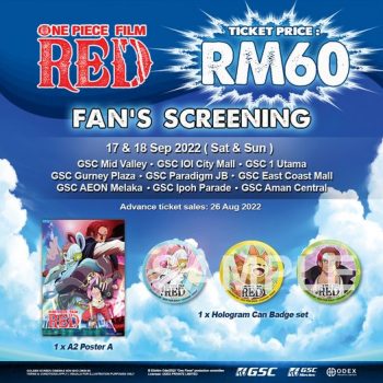 GSC-One-Piece-Film-Red-Fan-Screenings-350x350 - Cinemas Events & Fairs Johor Kuala Lumpur Movie & Music & Games Perak Selangor 