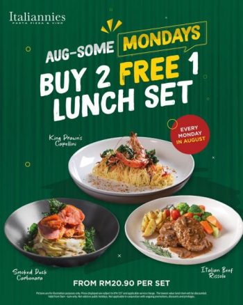 Italiannies-Buy-2-Free-1-Lunch-Set-Promotion-350x438 - Beverages Food , Restaurant & Pub Kuala Lumpur Promotions & Freebies Selangor 