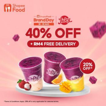 JUICY-ShopeeFood-Brand-Day-Promotion-350x350 - Beverages Food , Restaurant & Pub Johor Kedah Kelantan Kuala Lumpur Melaka Negeri Sembilan Online Store Pahang Penang Perak Perlis Promotions & Freebies Putrajaya Sabah Sarawak Selangor Terengganu 