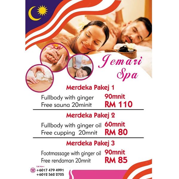 Now Till 31 Aug 2022 Jemari Spa And Relax Spa Merdeka Promotion
