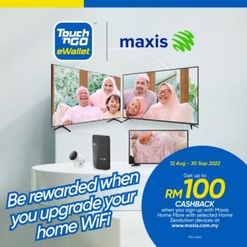 Maxis-Home-Wifi-Up-To-RM100-Cashback-Promotion-with-Touch-n-Go-350x350 - Internet & Communication Johor Kedah Kelantan Kuala Lumpur Melaka Negeri Sembilan Online Store Pahang Penang Perak Perlis Promotions & Freebies Putrajaya Sabah Sarawak Selangor Terengganu 