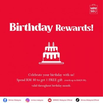 Miniso-Birthday-Rewards-Promotion-350x350 - Johor Kedah Kelantan Kuala Lumpur Melaka Negeri Sembilan Others Pahang Penang Perak Perlis Promotions & Freebies Putrajaya Sabah Sarawak Selangor Terengganu 