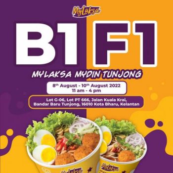 MyLaksa-Buy-1-Free-1-Opening-Promotion-at-Mydin-Tunjong-350x350 - Beverages Food , Restaurant & Pub Kelantan Promotions & Freebies 