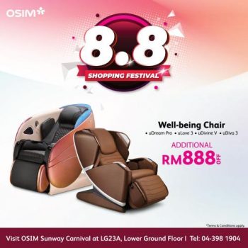 OSIM-8.8-Shopping-Festival-Promotion-at-Sunway-Carnival-Mall-350x350 - Others Penang Promotions & Freebies 