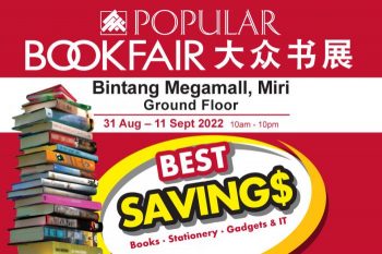 POPULAR-Book-Fair-Sale-at-Bintang-Megamall-Miri-350x233 - Books & Magazines Malaysia Sales Sarawak Stationery 