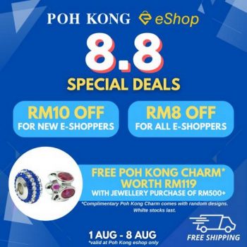 Poh-Kong-Online-8.8-Promotion-350x350 - Fashion Accessories Fashion Lifestyle & Department Store Gifts , Souvenir & Jewellery Jewels Johor Kedah Kelantan Kuala Lumpur Melaka Negeri Sembilan Online Store Pahang Penang Perak Perlis Promotions & Freebies Putrajaya Sabah Sarawak Selangor Terengganu 