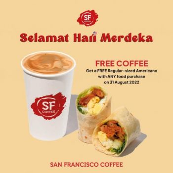 San-Francisco-Coffee-Free-Coffee-Merdeka-Promotion-350x350 - Beverages Food , Restaurant & Pub Johor Kedah Kelantan Kuala Lumpur Melaka Negeri Sembilan Pahang Penang Perak Perlis Promotions & Freebies Putrajaya Sabah Sarawak Selangor Terengganu 