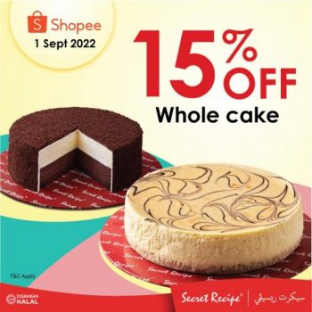 Secret-Recipe-Shopee-15-OFF-Whole-Cake-Promotion-350x350 - Beverages Cake Food , Restaurant & Pub Johor Kedah Kelantan Kuala Lumpur Melaka Negeri Sembilan Online Store Pahang Penang Perak Perlis Promotions & Freebies Putrajaya Sabah Sarawak Selangor Terengganu 