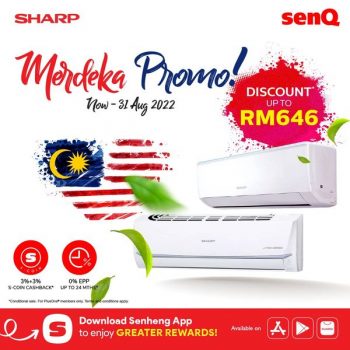 SenQ-Sharp-Merdeka-Promo-350x350 - Electronics & Computers Home Appliances Johor Kedah Kelantan Kitchen Appliances Kuala Lumpur Melaka Negeri Sembilan Online Store Pahang Penang Perak Perlis Promotions & Freebies Putrajaya Sabah Sarawak Selangor Terengganu 