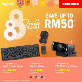 Senheng-8.8-Logitech-Promotion-350x350 - Computer Accessories Electronics & Computers IT Gadgets Accessories Johor Kedah Kelantan Kuala Lumpur Melaka Negeri Sembilan Pahang Penang Perak Perlis Promotions & Freebies Putrajaya Sabah Sarawak Selangor Terengganu 