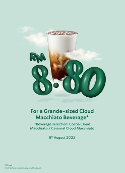 Starbucks-8.8-Sale-2022 - Beverages Food , Restaurant & Pub Johor Kedah Kelantan Kuala Lumpur Melaka Negeri Sembilan Pahang Penang Perak Perlis Promotions & Freebies Putrajaya 
