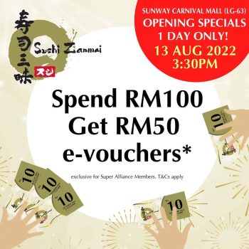 SushiZanmai-Opening-Deal-at-Sunway-Carnival-Mall-350x350 - Beverages Food , Restaurant & Pub Penang Promotions & Freebies 