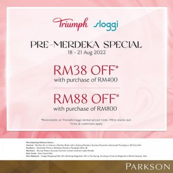 Triumph-Sloggi-Pre-Merdeka-Sale-at-Parkson-350x350 - Fashion Accessories Fashion Lifestyle & Department Store Johor Kedah Kelantan Kuala Lumpur Lingerie Malaysia Sales Melaka Negeri Sembilan Pahang Penang Perak Perlis Putrajaya Sabah Sarawak Selangor Terengganu Underwear 