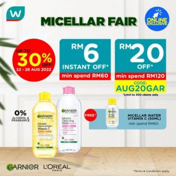 Watsons-Online-Micellar-Fair-Promotion-350x350 - Beauty & Health Cosmetics Health Supplements Johor Kedah Kelantan Kuala Lumpur Melaka Negeri Sembilan Online Store Pahang Penang Perak Perlis Personal Care Promotions & Freebies Putrajaya Sabah Sarawak Selangor Terengganu 