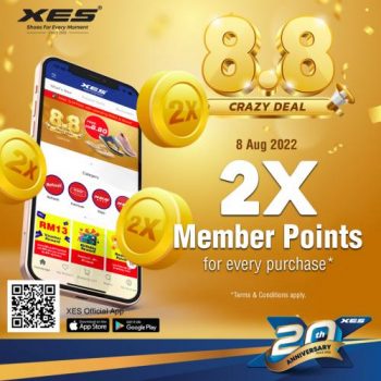 XES-Shoes-Online-8.8-Sale-2X-Members-Points-350x350 - Fashion Accessories Fashion Lifestyle & Department Store Footwear Johor Kedah Kelantan Kuala Lumpur Malaysia Sales Melaka Negeri Sembilan Online Store Pahang Penang Perak Perlis Putrajaya Sabah Sarawak Selangor Terengganu 