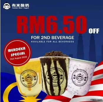 Yomies-Rice-x-Yogurt-Merdeka-Sale-Promotion - Beverages Food , Restaurant & Pub Johor Kedah Kelantan Kuala Lumpur Melaka Negeri Sembilan Pahang Penang Perak Perlis Promotions & Freebies Putrajaya Sabah Sarawak Selangor Terengganu 