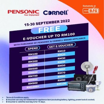 AEON-BiG-Pensonic-Cornell-Free-Voucher-Promotion-350x350 - Electronics & Computers Home Appliances Johor Kedah Kelantan Kitchen Appliances Kuala Lumpur Melaka Negeri Sembilan Pahang Penang Perak Perlis Promotions & Freebies Putrajaya Sabah Sarawak Selangor Supermarket & Hypermarket Terengganu 