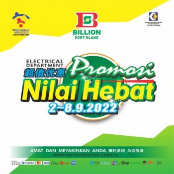 BILLION-Electrical-Department-Promotion-at-Port-Klang-350x350 - Electronics & Computers Home Appliances IT Gadgets Accessories Kitchen Appliances Promotions & Freebies Selangor Supermarket & Hypermarket 