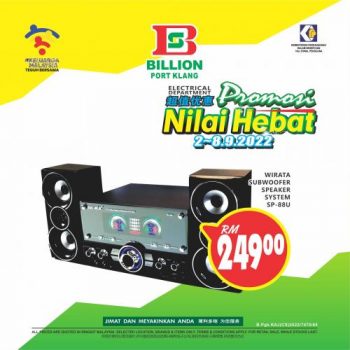 BILLION-Electrical-Department-Promotion-at-Port-Klang-5-350x350 - Electronics & Computers Home Appliances IT Gadgets Accessories Kitchen Appliances Promotions & Freebies Selangor Supermarket & Hypermarket 