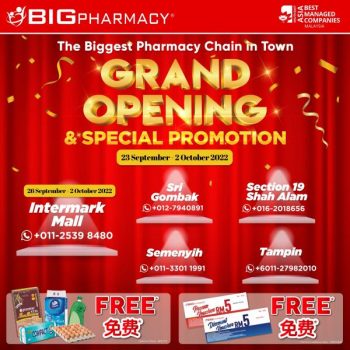 Big-Pharmacy-5-Stores-Opening-Special-Promotion-350x350 - Beauty & Health Health Supplements Kuala Lumpur Negeri Sembilan Personal Care Promotions & Freebies Selangor 
