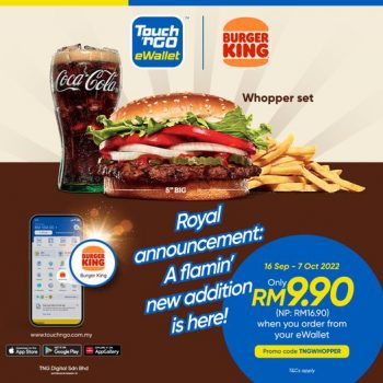 Burger-King-Special-Deal-with-Touch-n-Go-350x350 - Beverages Burger eWallet & Digital Currency Food , Restaurant & Pub Johor Kedah Kelantan Kuala Lumpur Melaka Negeri Sembilan Pahang Penang Perak Perlis Promotions & Freebies Putrajaya Sabah Sarawak Selangor Terengganu 