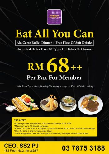 CEO-Karaoke-Eat-All-You-Can-Deal-350x495 - Karaoke Movie & Music & Games Promotions & Freebies Selangor 