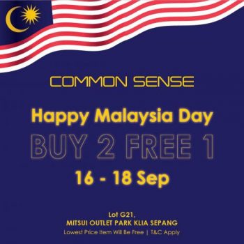 Common-Sense-Malaysia-Day-Sale-at-Mitsui-Outlet-Park-350x350 - Apparels Fashion Accessories Fashion Lifestyle & Department Store Johor Kedah Kelantan Kuala Lumpur Malaysia Sales Melaka Negeri Sembilan Pahang Penang Perak Perlis Putrajaya Sabah Sarawak Selangor Terengganu 