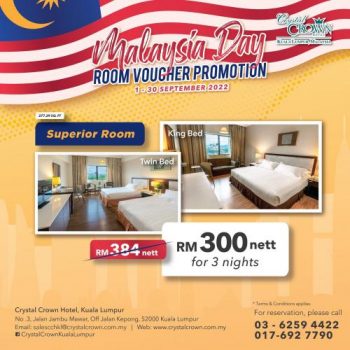 Crystal-Crown-Hotel-Malaysia-Day-Room-Voucher-Promotion-1-350x350 - Hotels Kuala Lumpur Promotions & Freebies Selangor Sports,Leisure & Travel 