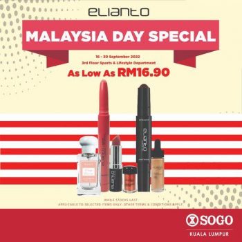 Elianto-Malaysia-Day-Promotion-at-SOGO-350x350 - Beauty & Health Cosmetics Kuala Lumpur Personal Care Promotions & Freebies Selangor 