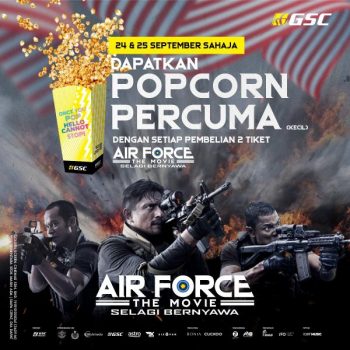 GSC-Air-Force-Free-Popcorn-Promotion-350x350 - Cinemas Johor Kedah Kelantan Kuala Lumpur Melaka Movie & Music & Games Negeri Sembilan Pahang Penang Perak Perlis Promotions & Freebies Putrajaya Sabah Sarawak Selangor Terengganu 