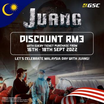 GSC-Juang-Malaysia-Day-Discount-RM3-Promotion-350x350 - Cinemas Johor Kuala Lumpur Melaka Movie & Music & Games Penang Perak Promotions & Freebies Sabah Sarawak Selangor 