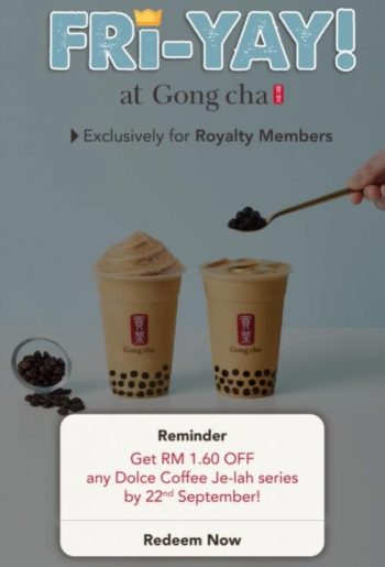 Gong-Cha-Dolce-Coffee-Je-lah-Series-RM1.60-OFF-Promotion-350x515 - Beverages Food , Restaurant & Pub Johor Kedah Kelantan Kuala Lumpur Melaka Negeri Sembilan Pahang Penang Perak Perlis Promotions & Freebies Putrajaya Sabah Sarawak Selangor Terengganu 