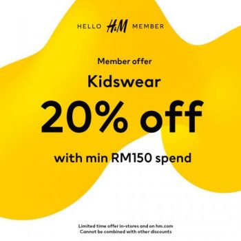 HM-20-OFF-Kidswear-Member-Promotion-350x350 - Apparels Baby & Kids & Parenting Children Fashion Fashion Accessories Fashion Lifestyle & Department Store Johor Kedah Kelantan Kuala Lumpur Melaka Negeri Sembilan Pahang Penang Perak Perlis Promotions & Freebies Putrajaya Sabah Sarawak Selangor Terengganu 