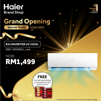 Haier-Grand-Opening-Deal-at-Nilais-12-350x350 - Electronics & Computers Home Appliances Kitchen Appliances Negeri Sembilan Promotions & Freebies
