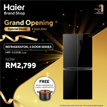 Haier-Grand-Opening-Deal-at-Nilais-5-350x350 - Electronics & Computers Home Appliances Kitchen Appliances Negeri Sembilan Promotions & Freebies 