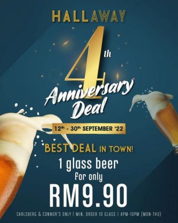 Hallaway-4th-Anniversary-Deal-350x438 - Beverages Food , Restaurant & Pub Kuala Lumpur Promotions & Freebies Selangor 