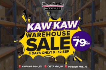Harvey-Norman-KawKaw-Warehouse-Sale-350x232 - Beddings Computer Accessories Electronics & Computers Furniture Home & Garden & Tools Home Appliances Home Decor IT Gadgets Accessories Johor Kitchen Appliances Kuala Lumpur Selangor Warehouse Sale & Clearance in Malaysia 