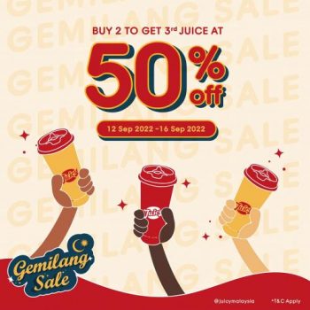 JUICY-Gemilang-Sale-350x350 - Beverages Food , Restaurant & Pub Johor Kedah Kelantan Kuala Lumpur Melaka Negeri Sembilan Pahang Penang Perak Perlis Promotions & Freebies Putrajaya Sabah Sarawak Selangor Terengganu 